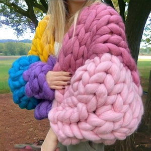 Wool Chunky cardigan,Oversized cardigan