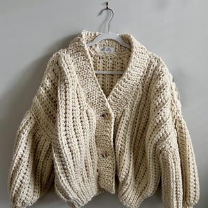 Oversized Handmade Chunky Knit Cardigan Sweater